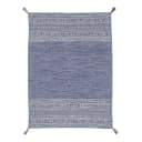 Flachgewebeteppich Blau/Blau 140 x 200cm | Blau