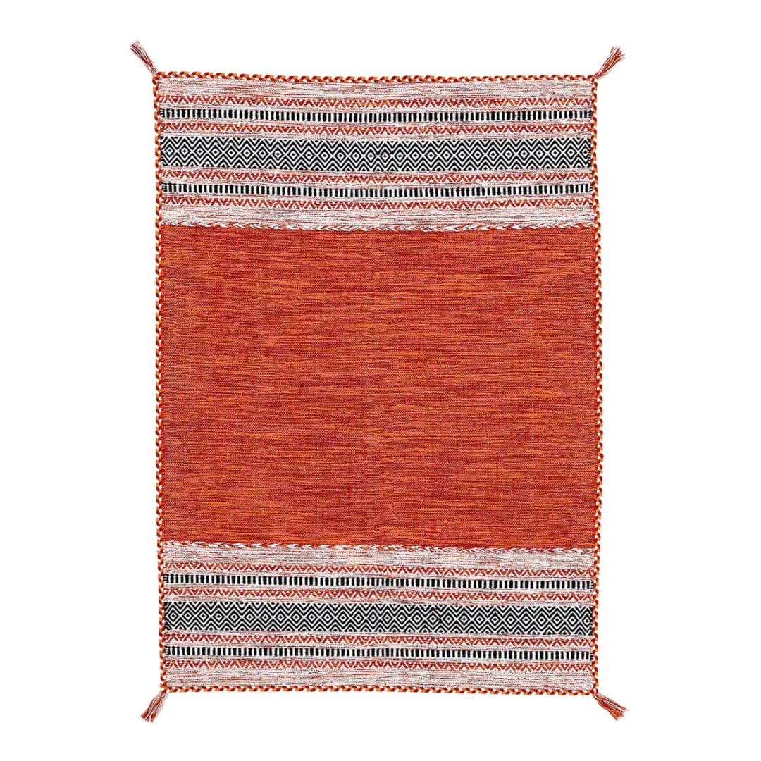 Flachgewebeteppich Orange/Orange 120 x 170cm | Orange