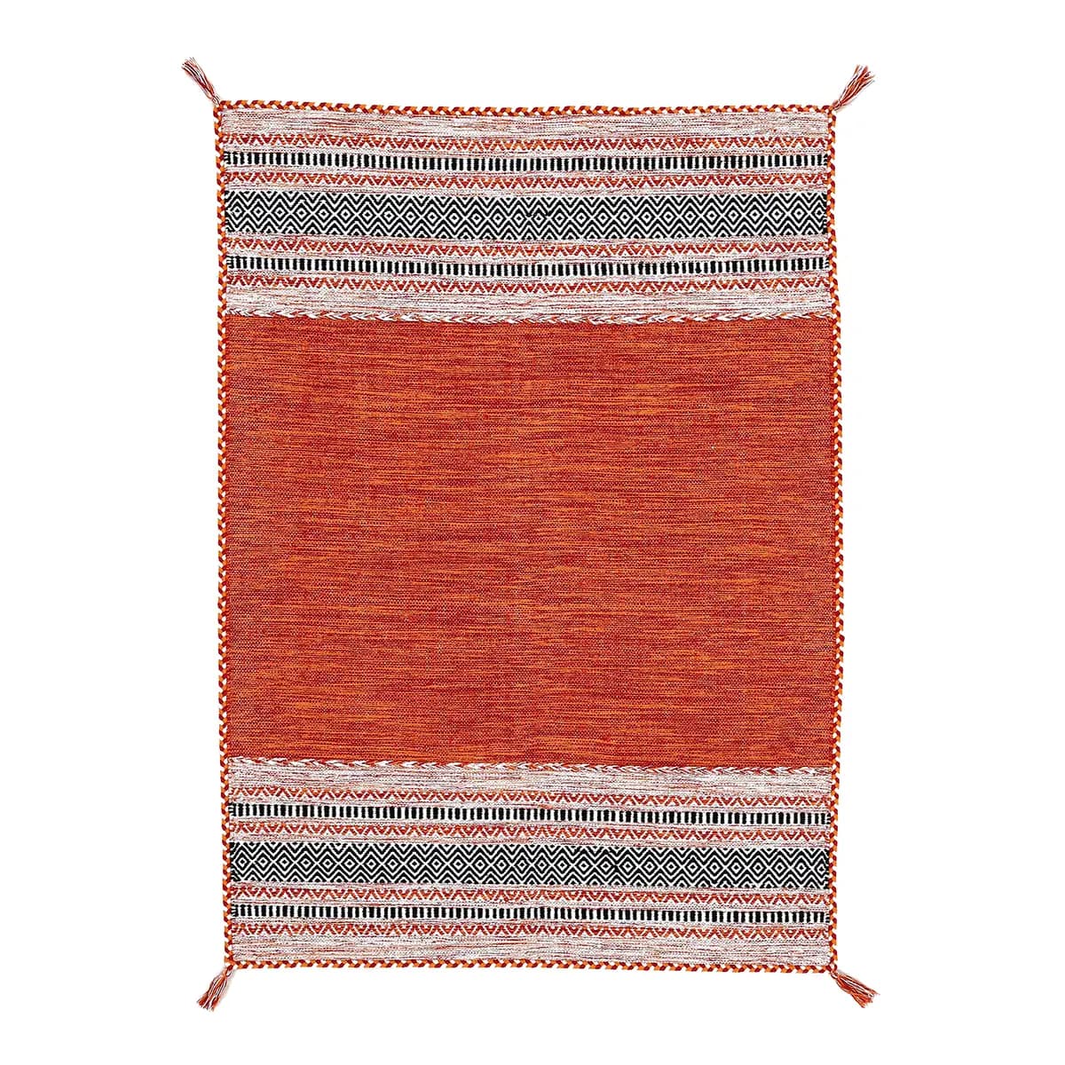Flachgewebeteppich Orange/Orange 120 x 170cm | Orange