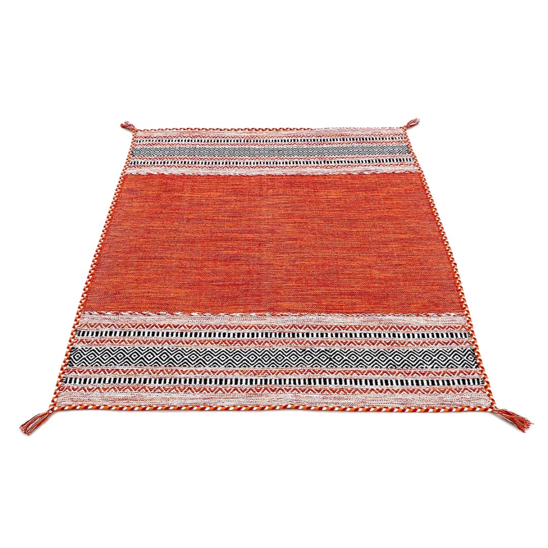 Flachgewebeteppich Orange/Orange 120 x 170cm | Orange