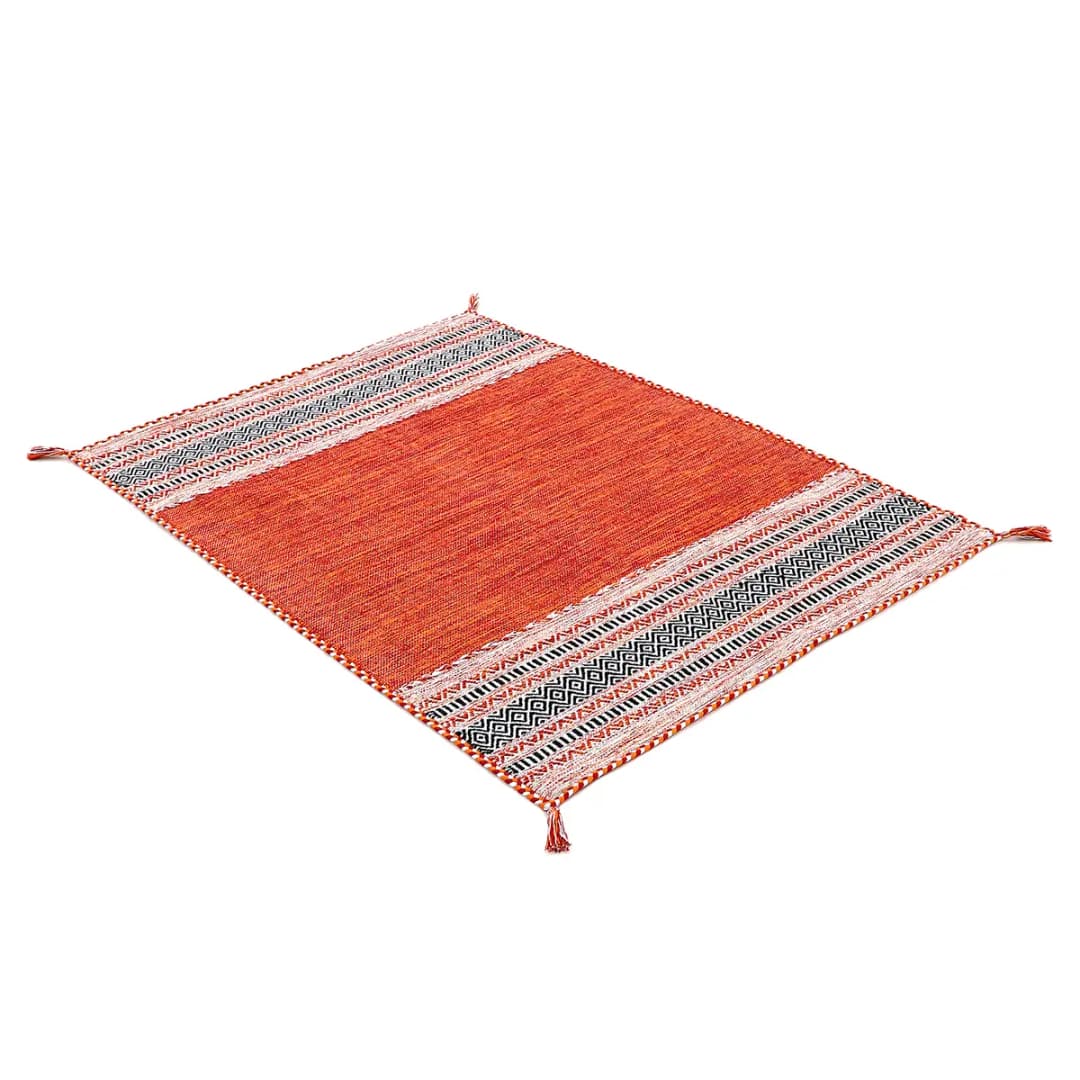 Flachgewebeteppich | Orange