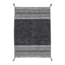 Flachgewebeteppich Schwarz/Schwarz 80 x 150cm | Schwarz