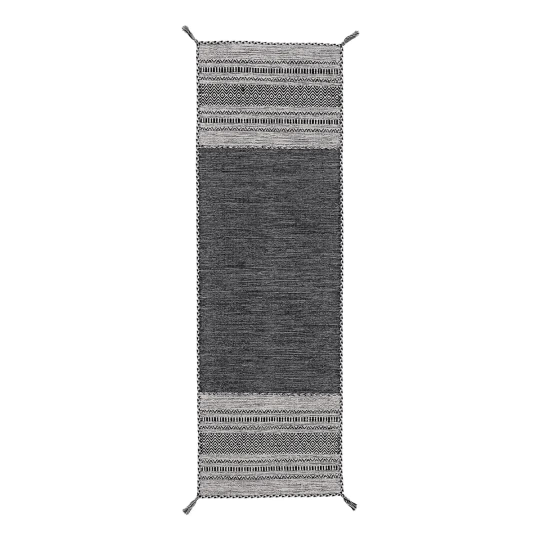 Läufer 80 x 350cm Schwarz/Schwarz | Schwarz