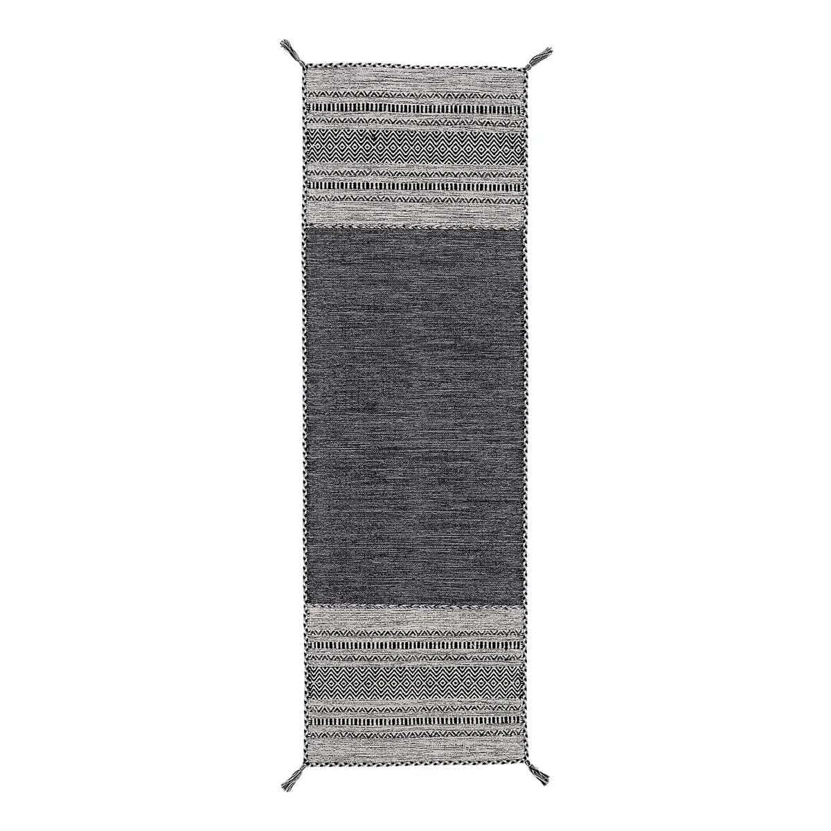 Läufer 80 x 350cm Schwarz/Schwarz | Schwarz