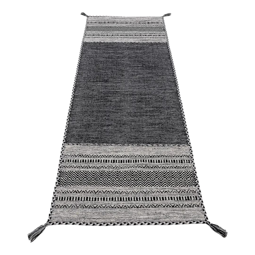Läufer 80 x 350cm Schwarz/Schwarz | Schwarz
