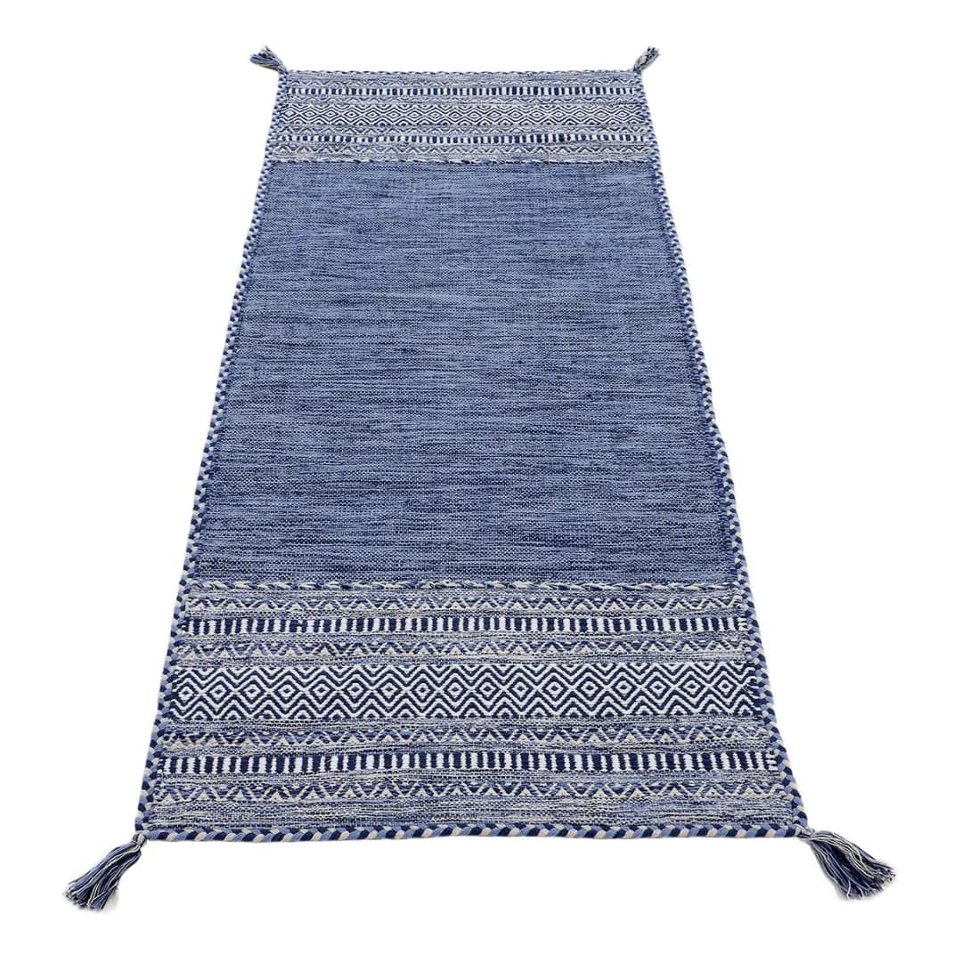 Läufer 80 x 300cm Blau/Blau | Blau