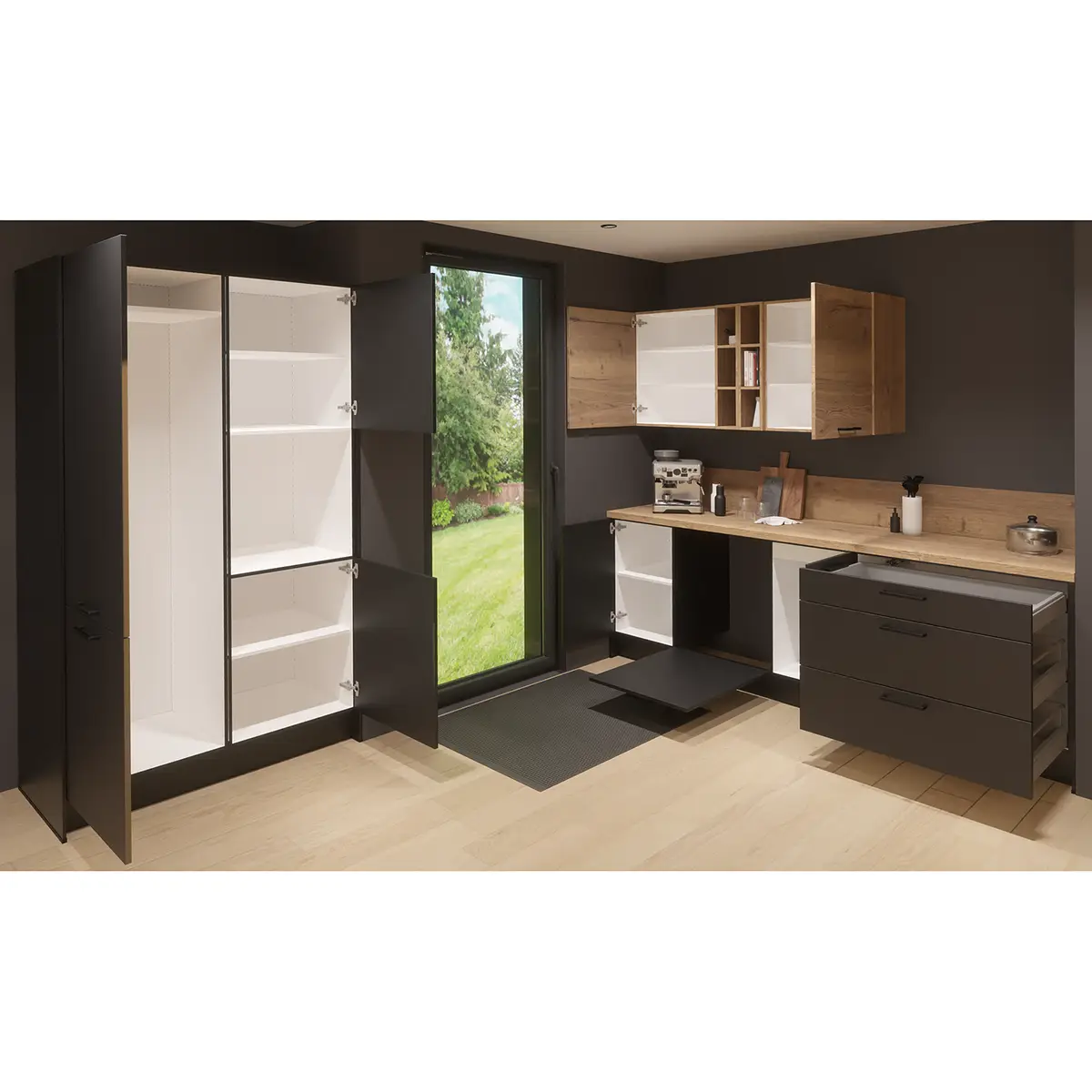 Küchenzeile ConceptC II | Schwarz