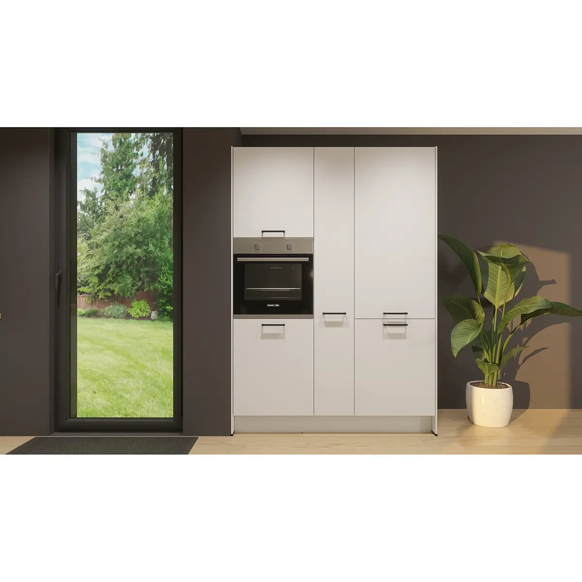 Küchenzeile ConceptC III 217 x 60cm | Weiß
