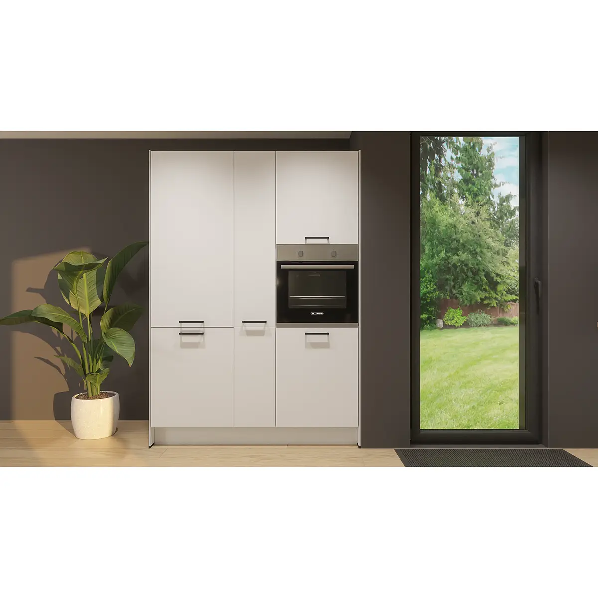 Küchenzeile ConceptC III 217 x 60cm | Weiß