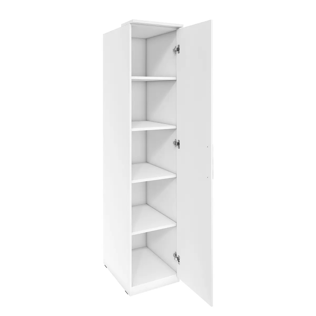 Drehtürenschrank Optima II 45cm Weiß | Weiß