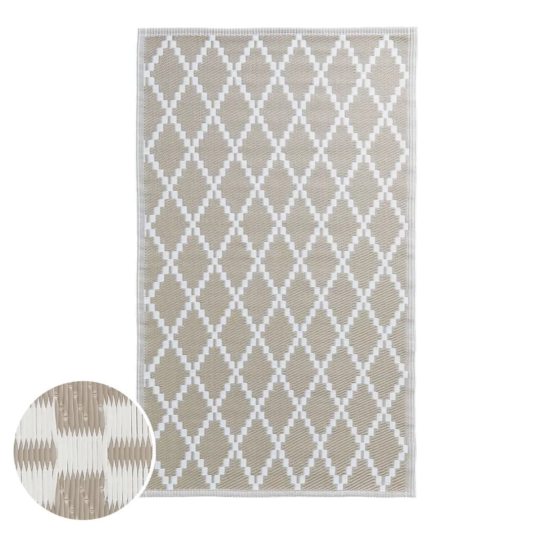 Outdoorteppich COLOUR CLASH Rauten II Beige/Beige | Beige