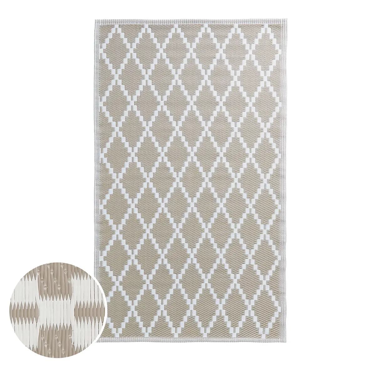 Outdoorteppich COLOUR CLASH Rauten II Beige/Beige | Beige