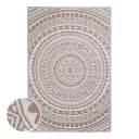 COLOUR CLASH Circles Beige/Beige Polypropylen Teppich | Beige