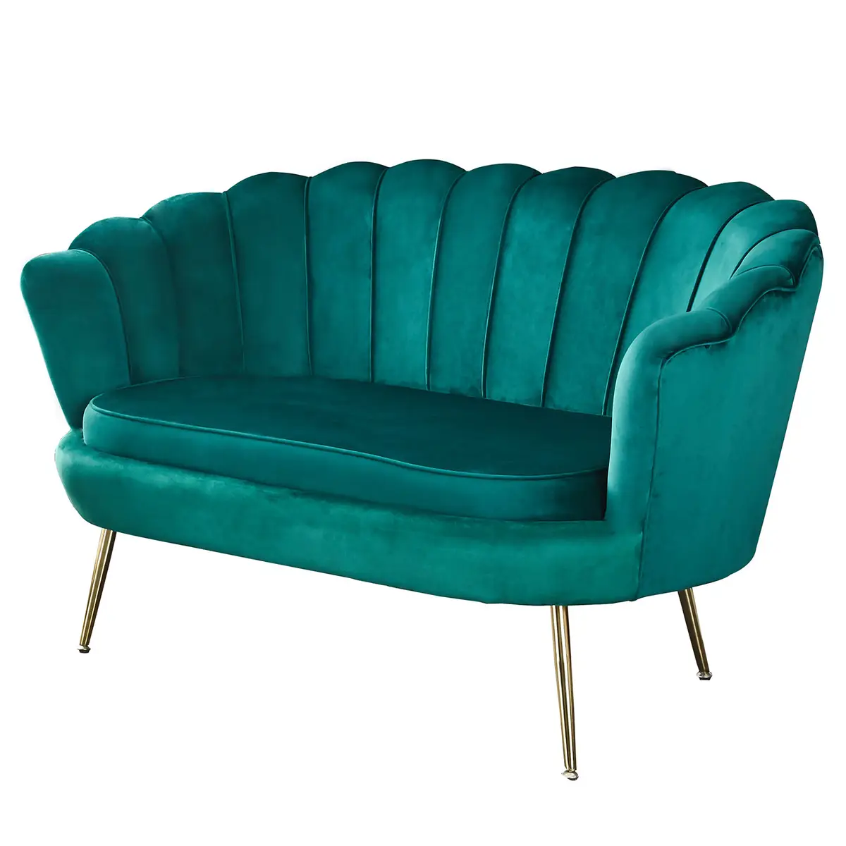 Sofa Ralemo 2,5-Sitzer Grün/Grün Samt | Grün