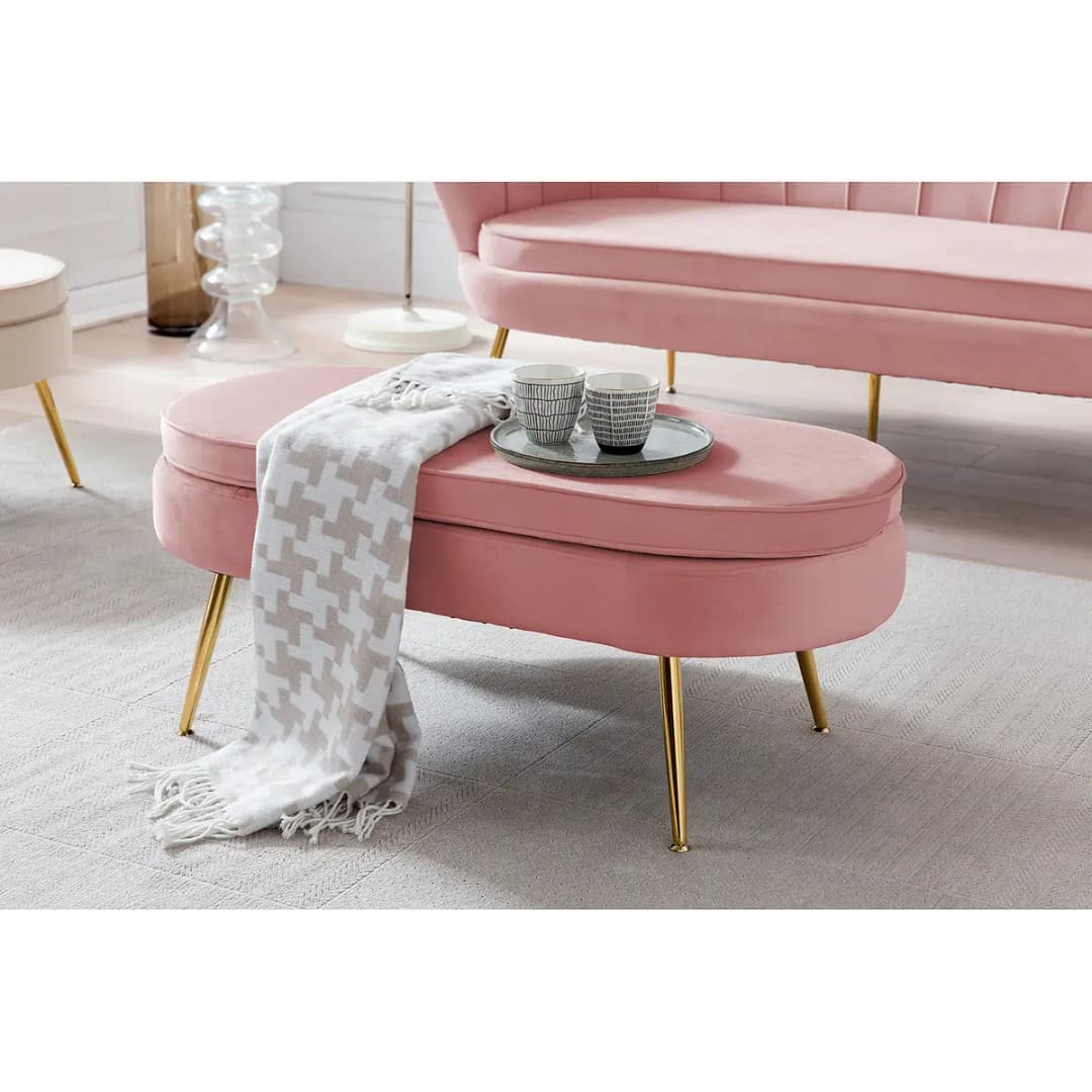 Polsterhocker Ralemo | Rosa