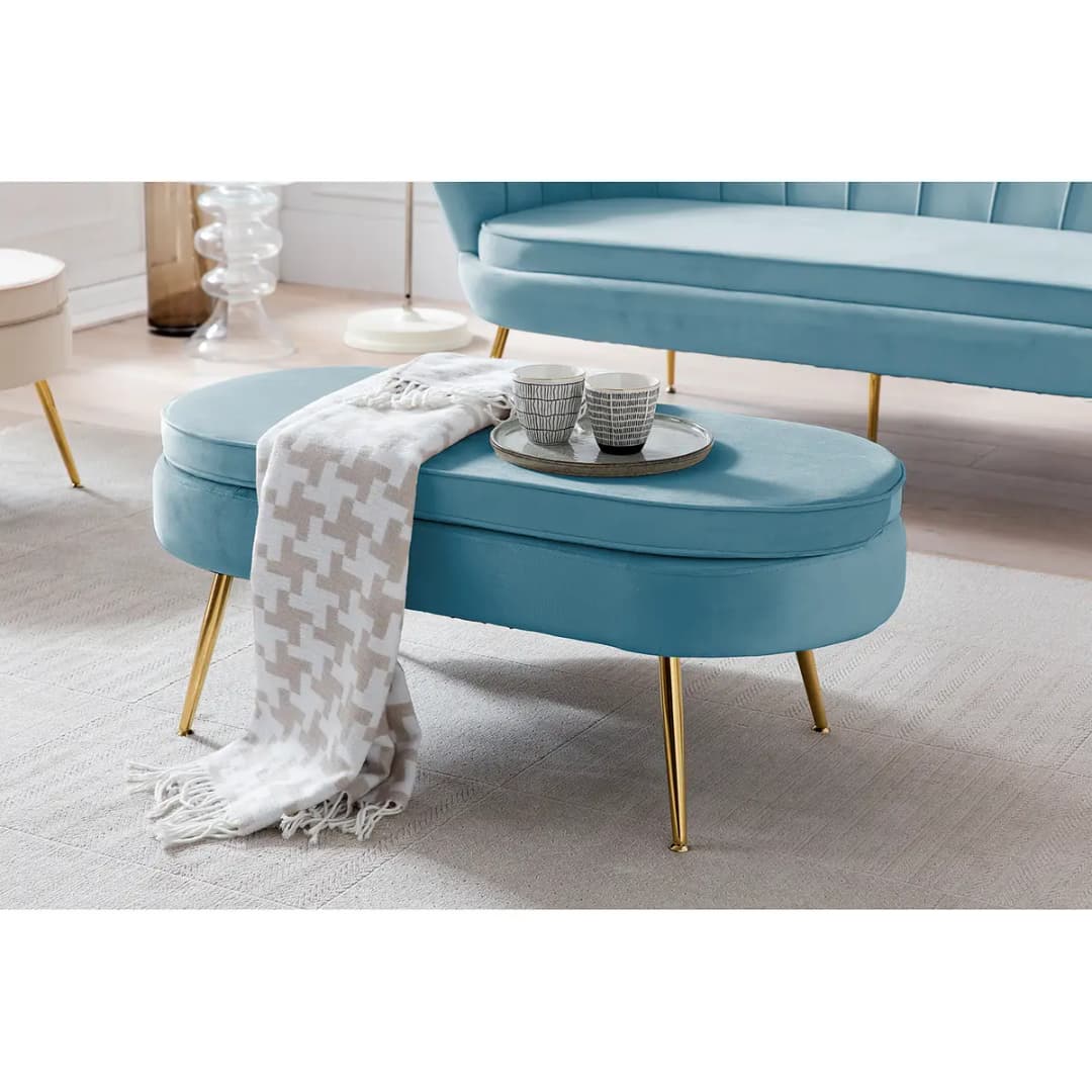 Polsterhocker Ralemo | Blau