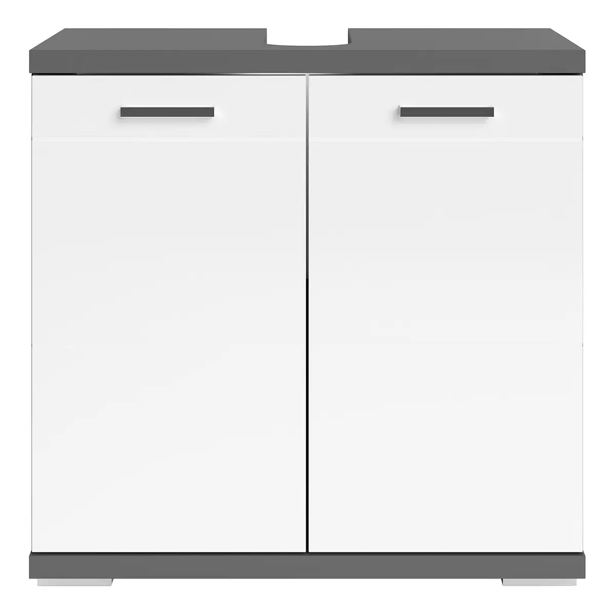 Waschbeckenunterschrank 60cm Schwarz/Anthrazit | Schwarz