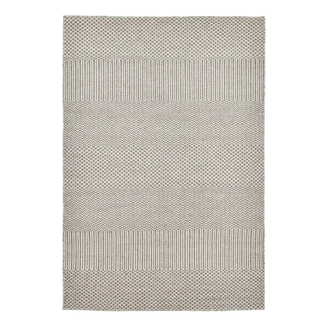 Wollteppich Trondheim III Weiß 55 x 80cm Wolle | Weiß