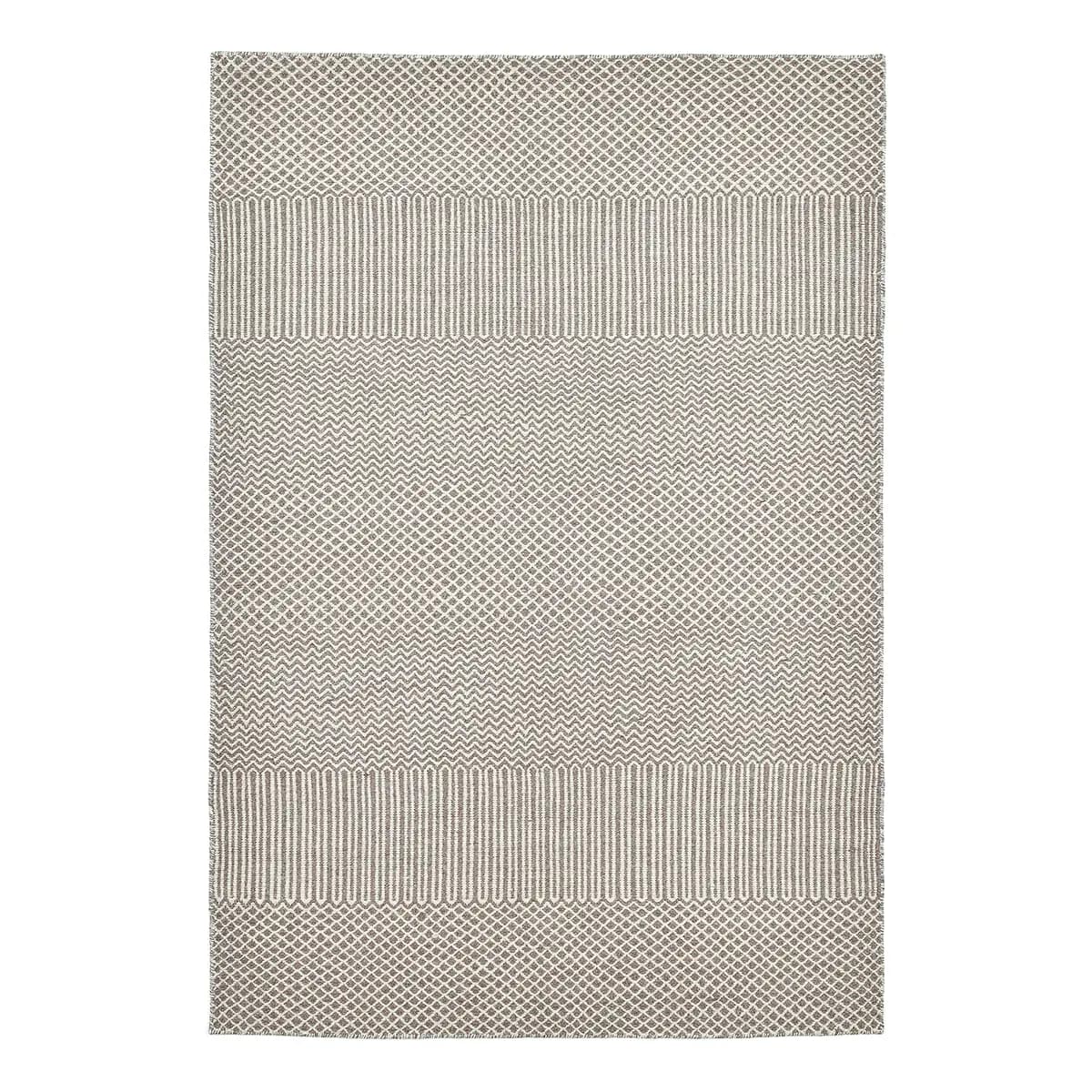 Wollteppich Trondheim III Weiß 55 x 80cm Wolle | Weiß