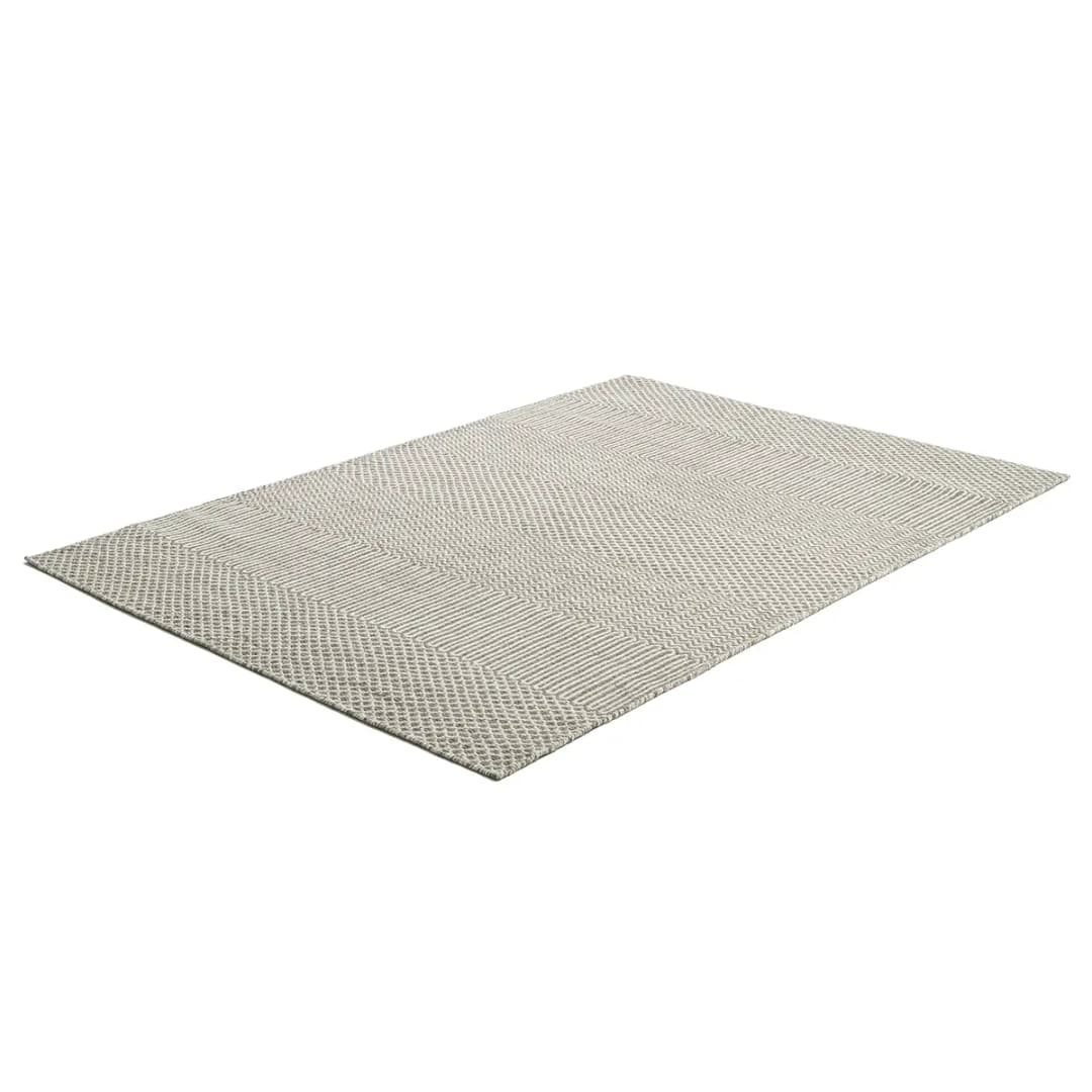 Wollteppich Trondheim III Weiß 55 x 80cm Wolle | Weiß