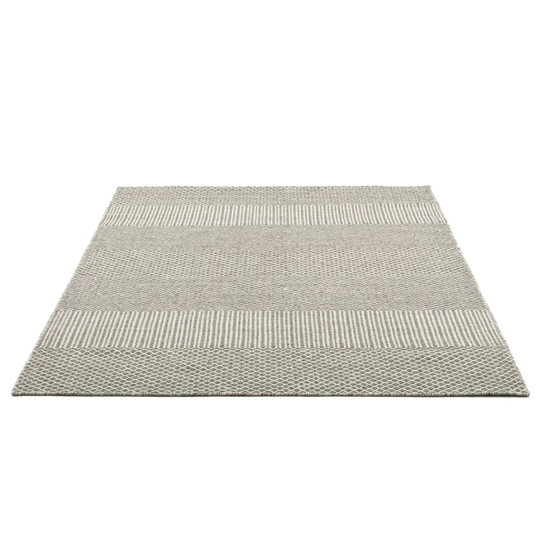 Wollteppich Trondheim III Weiß 55 x 80cm Wolle | Weiß