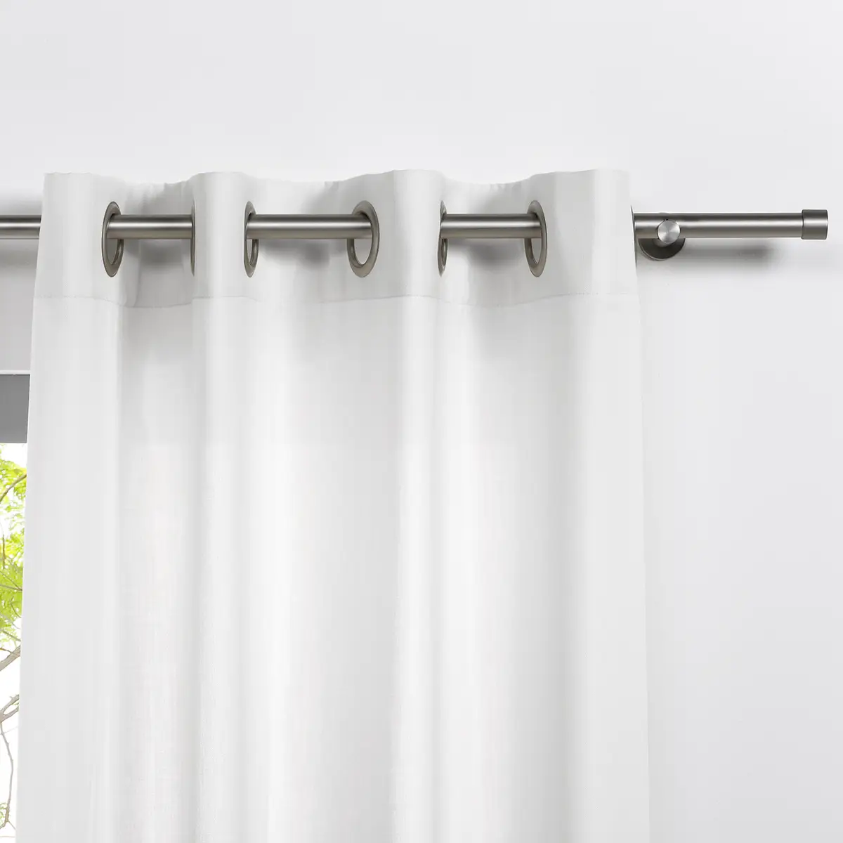 Ösenschal 135 x 245cm Weiß | Weiß