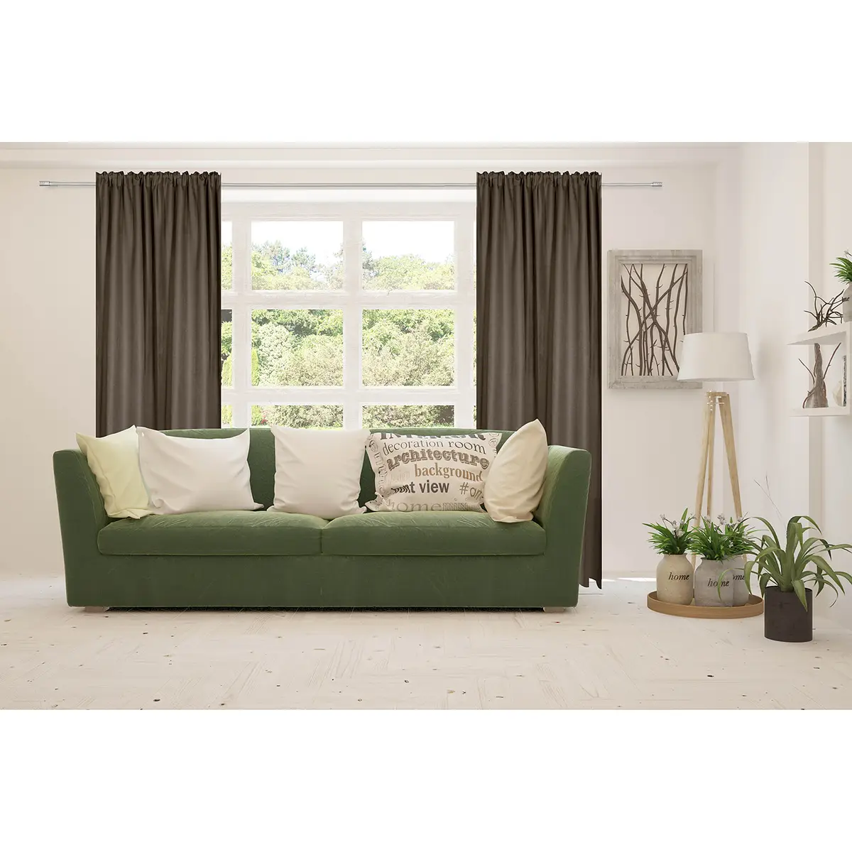 Schlaufenschal 135 x 245cm Beige/Taupe | Beige