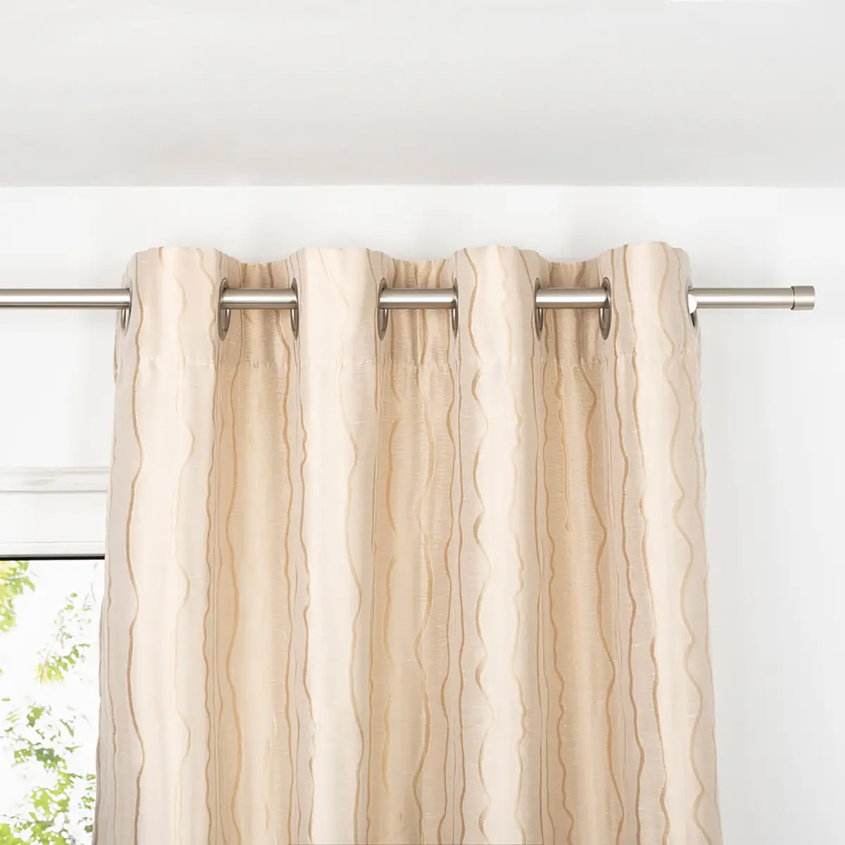 Ösenschal 135 x 245cm Beige/Sand | Beige