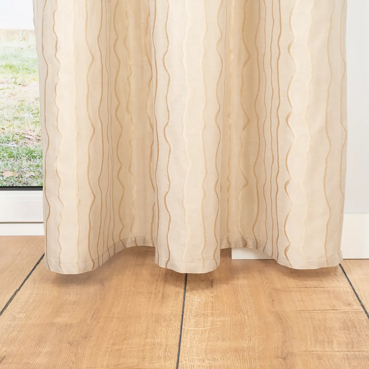 Ösenschal 135 x 245cm Beige/Sand | Beige