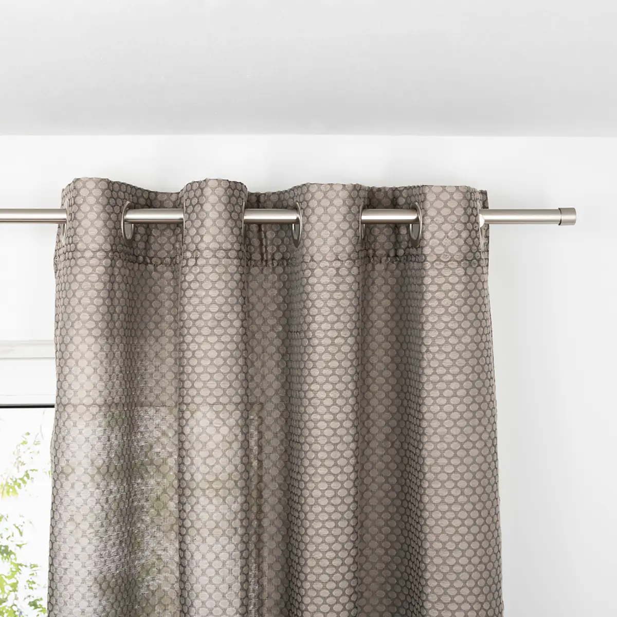 Ösenschal 135 x 300cm Braun/Taupe | Braun