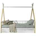 Kojen-Bett Tipi II 90 x 200cm Braun/Weiß | Braun