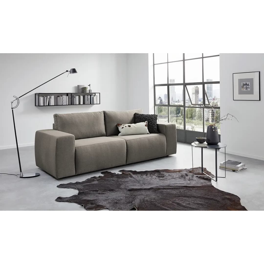 Bigsofa Looks Grau Webstoff Glaw | Grau