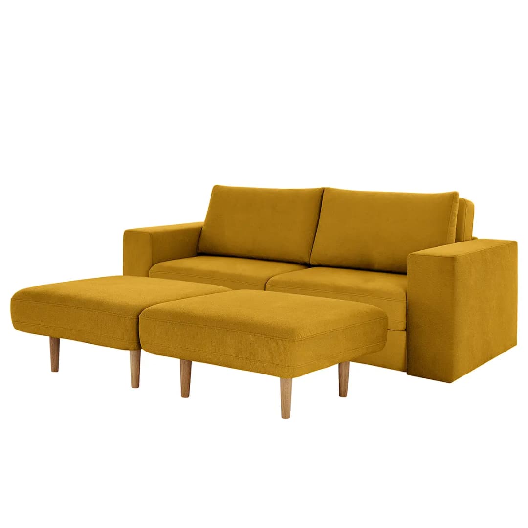 Sofa Looks-V1 3-Sitzer Gelb Microfaser Marta | Gelb