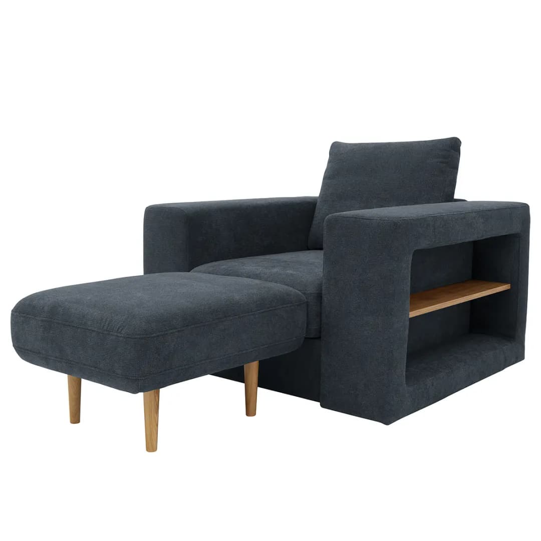 Sessel V-2 Blau Microfaser Marta | Blau