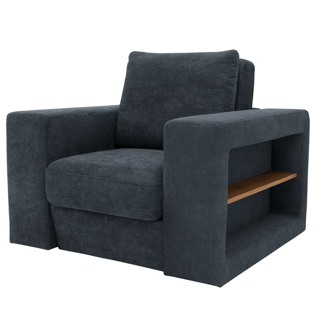 Sessel V-2 Blau Microfaser Marta | Blau