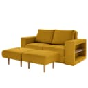 Sofa Looks V-2 2-Sitzer Gelb Microfaser Marta 192cm Modern