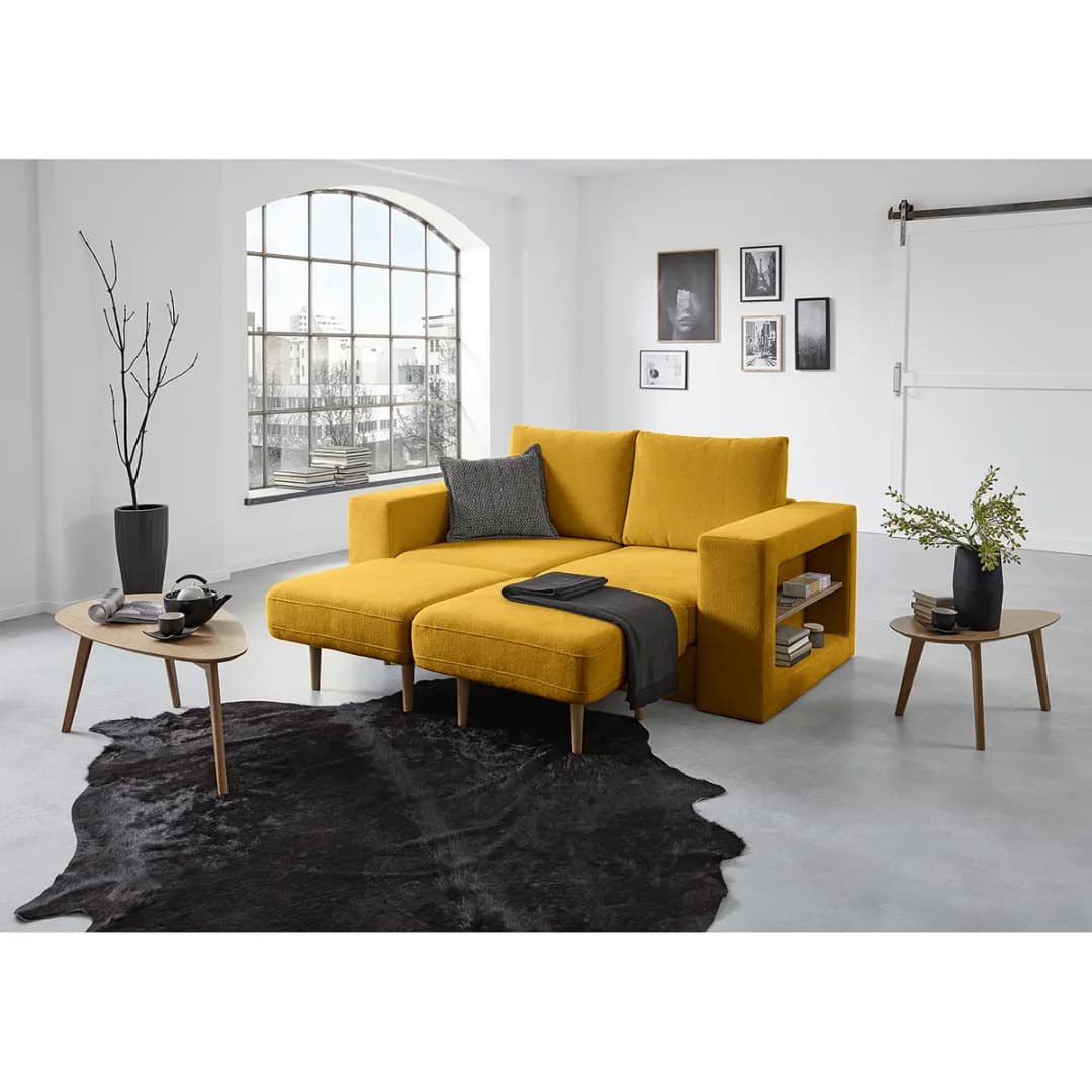 Sofa Looks V-2 2-Sitzer Gelb Microfaser Marta 192cm Modern
