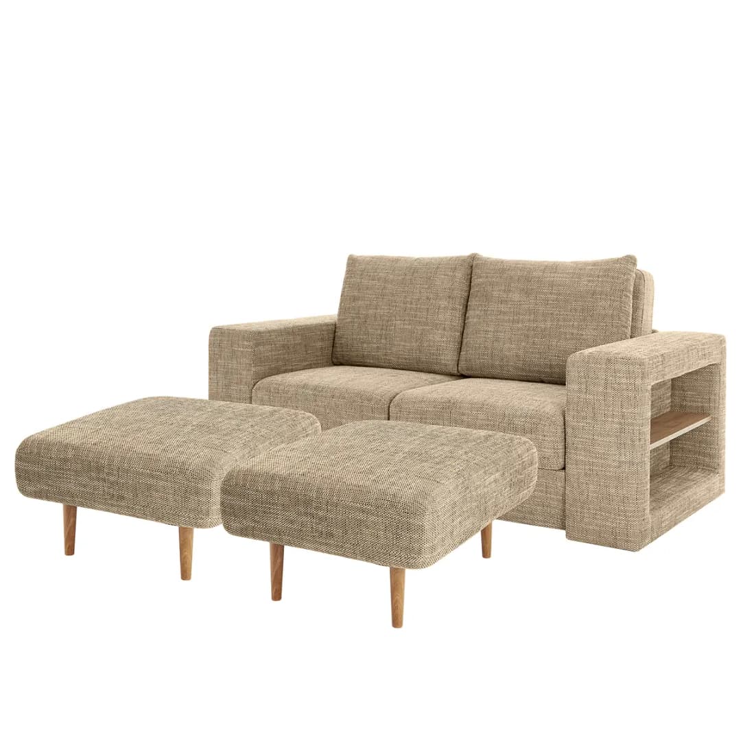Sofa Looks V-2 2-Sitzer | Braun