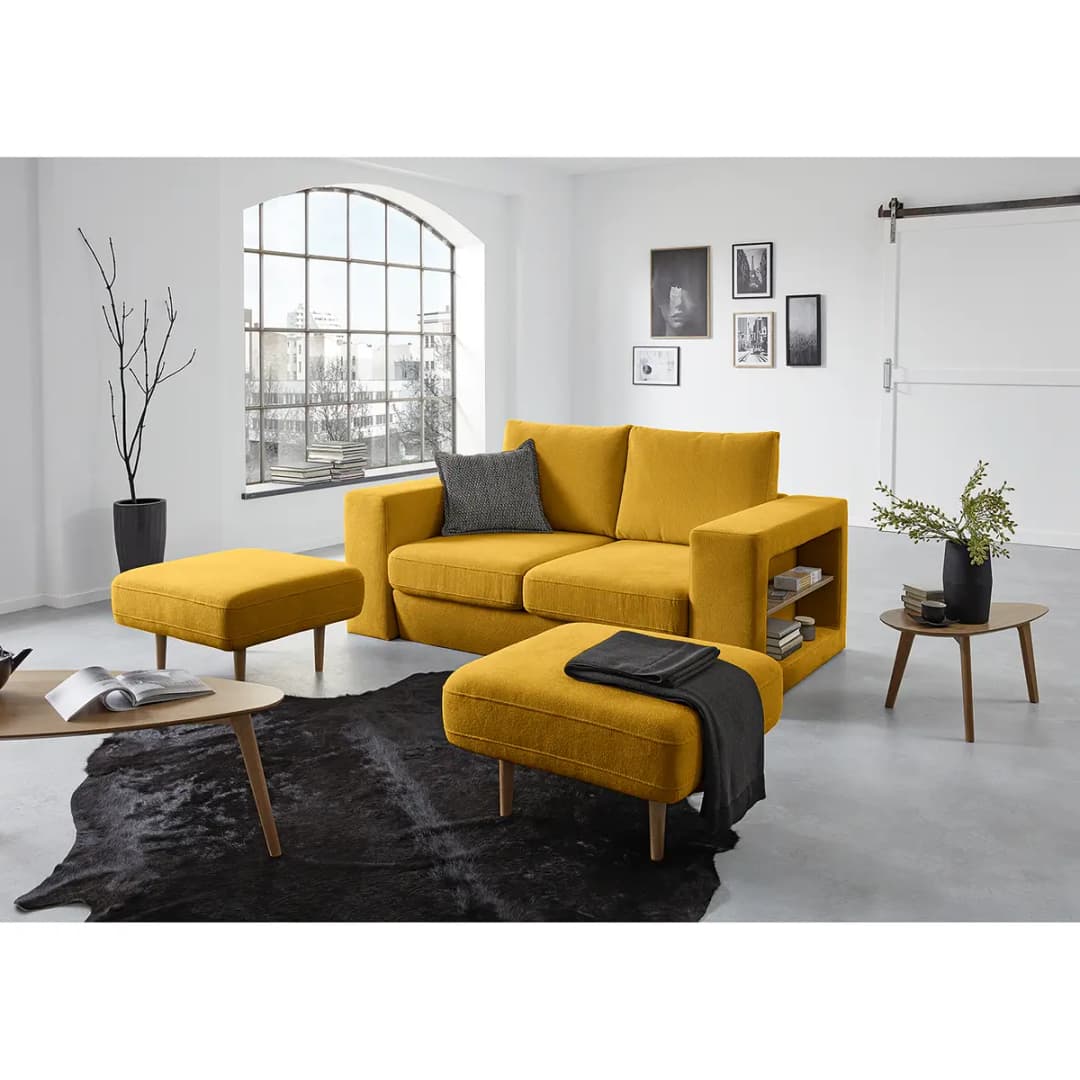 Sofa Looks V-2 2-Sitzer Gelb Microfaser Marta 172cm Modern