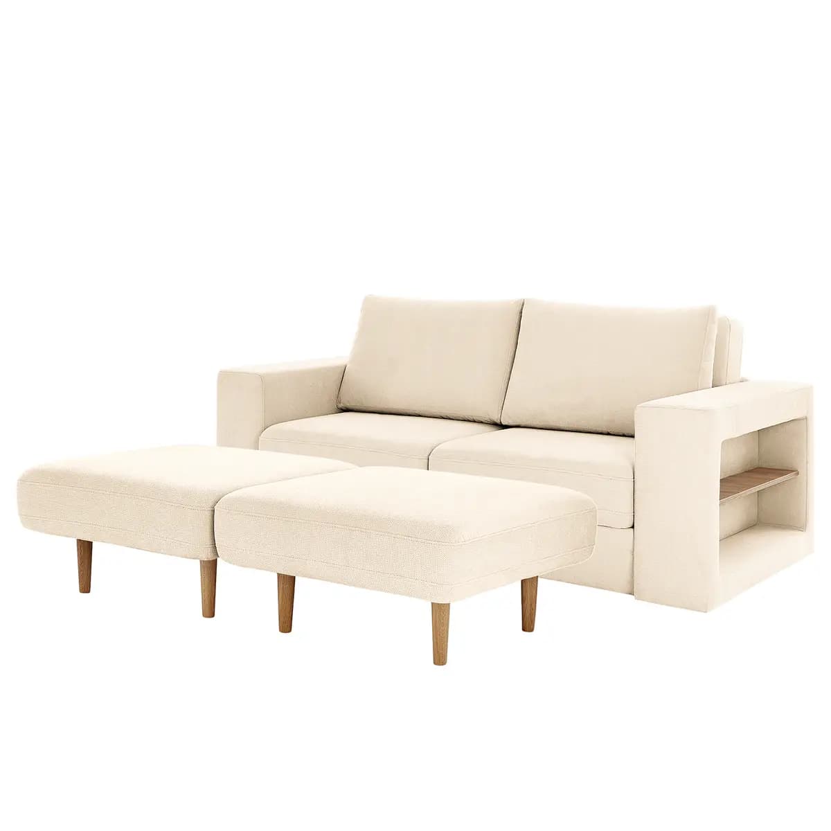 Sofa Looks V-2 2-Sitzer | Weiß