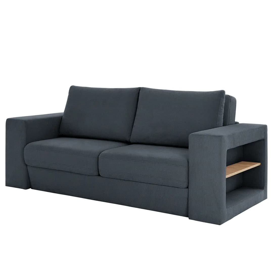 Sofa Looks V-2 2-Sitzer Blau Microfaser Marta 212cm Modern