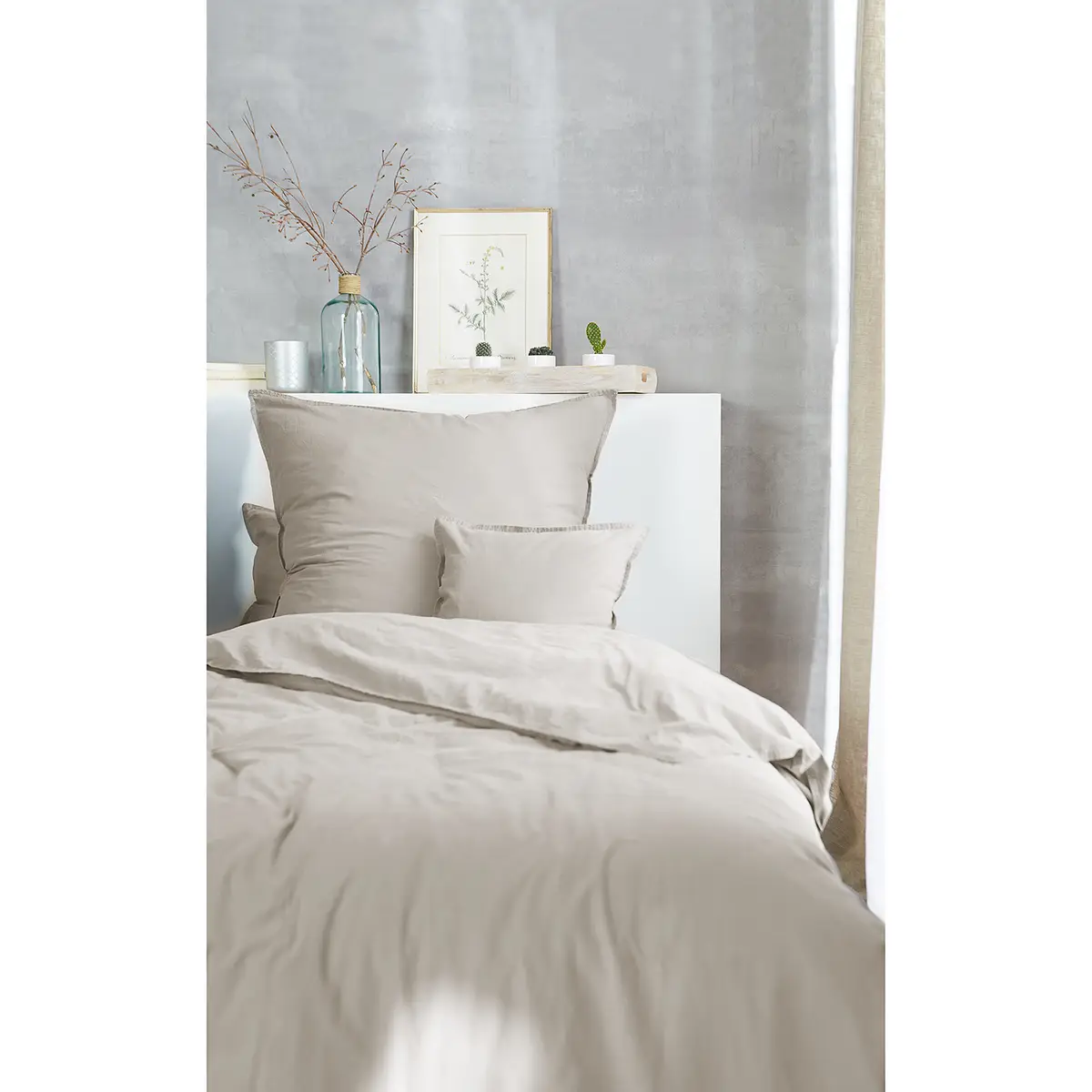 Renforce-Bettwäsche Stonewashed Pure | Beige