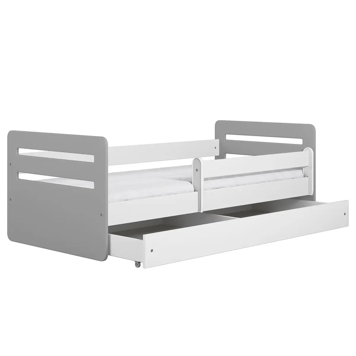 Kinderbett 80 x 140 cm mit Lattenrost Grau/Grau | Grau