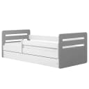 Kinderbett 80 x 180 cm mit Lattenrost Grau/Grau | Grau