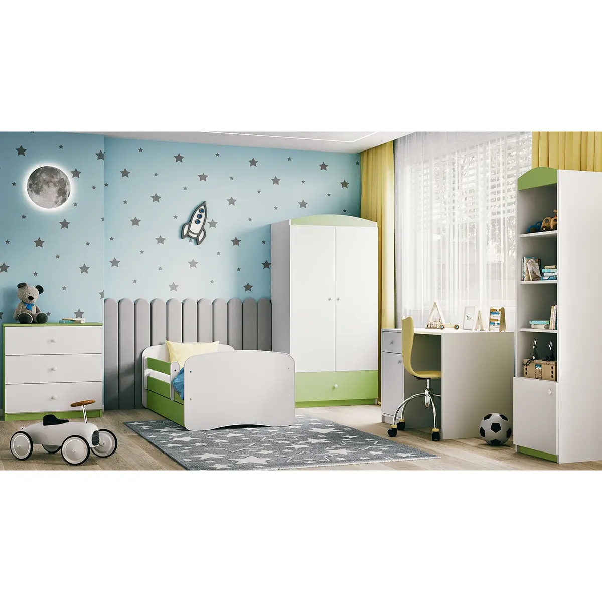 Kinderbett Basic | Grün