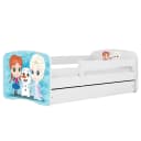 Kinderbett Frozen 70 x 140cm mit Lattenrost Weiß/Weiß | Weiß