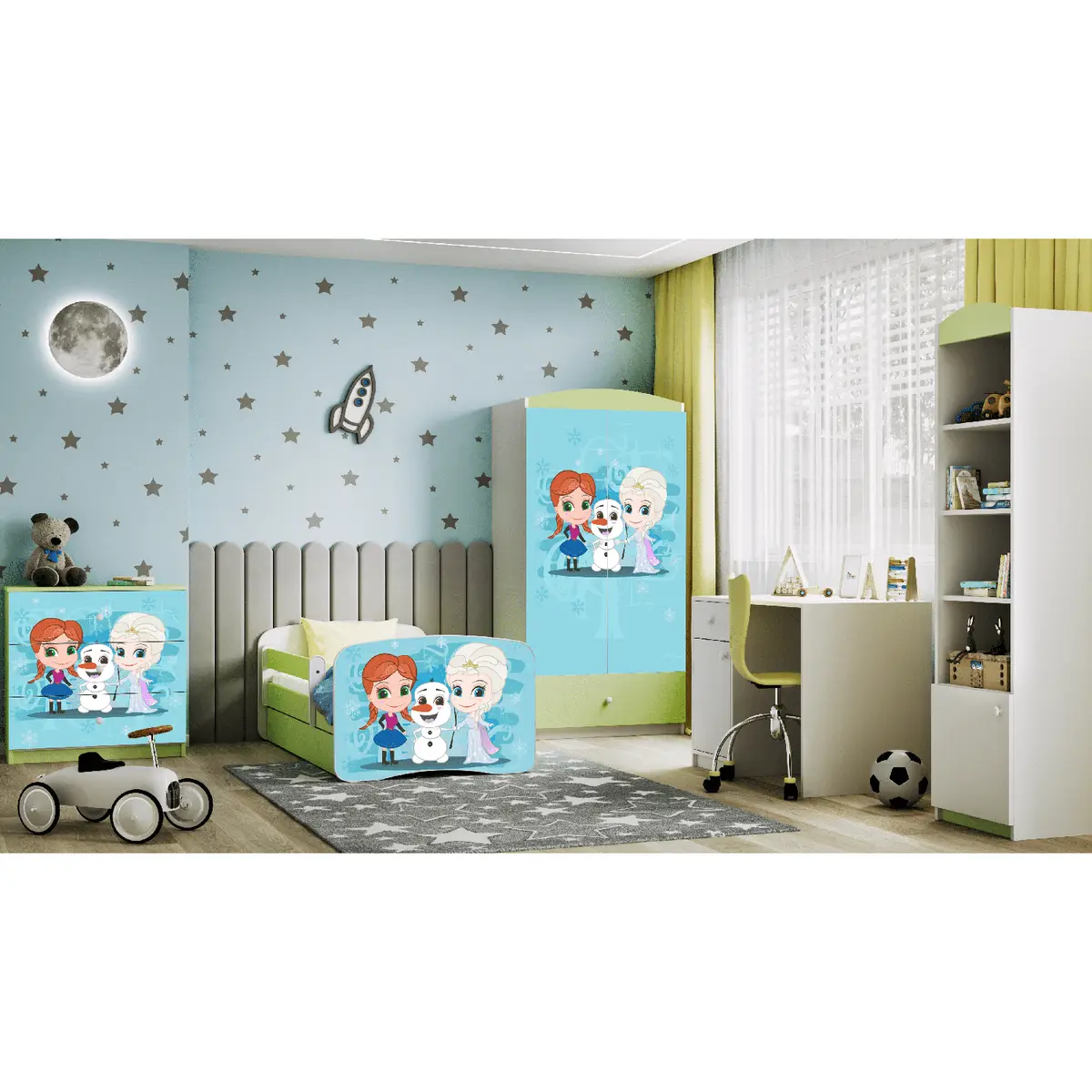 Kinderbett Frozen | Grün