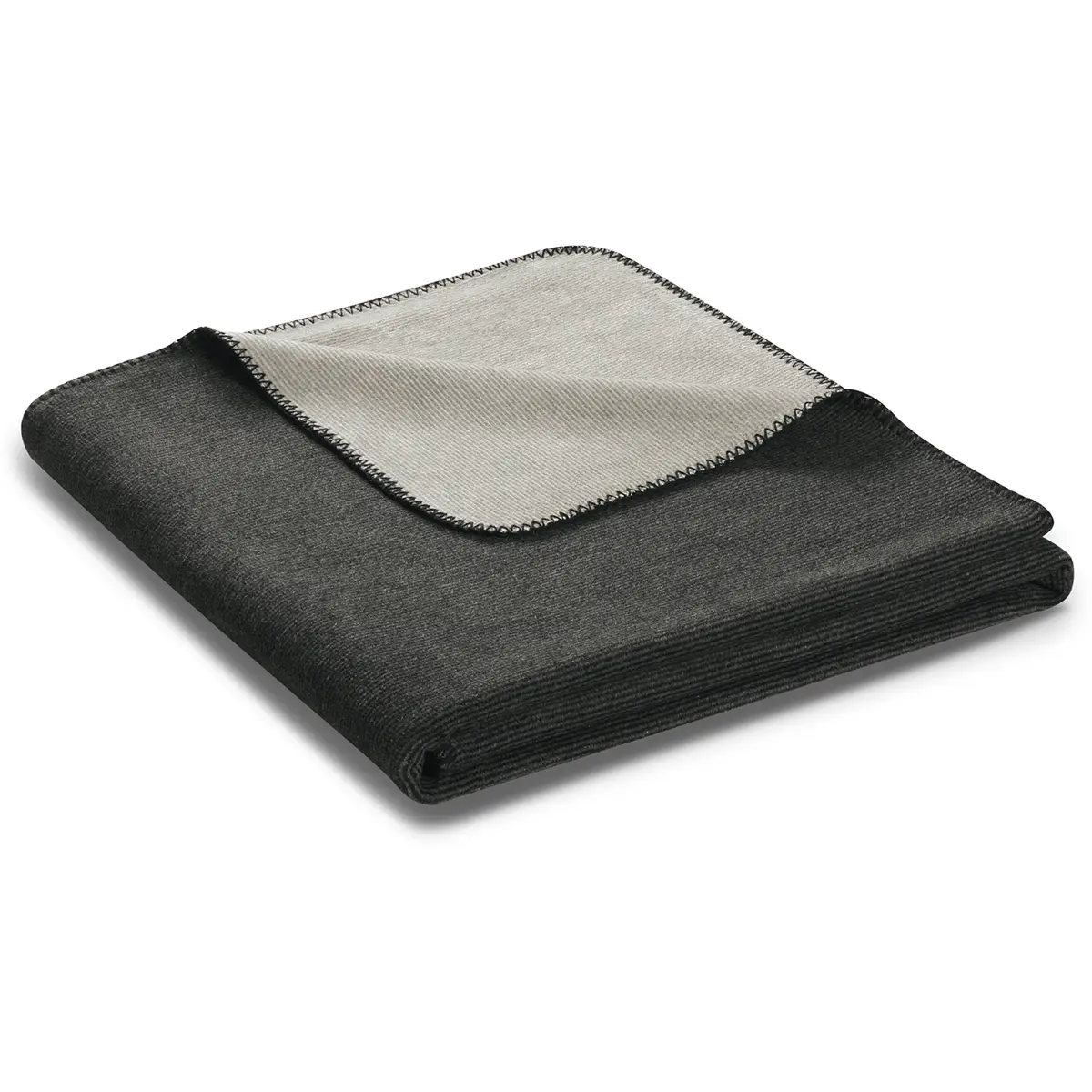 Plaid 150 x 200cm Grau/Silber/Grau Mischgewebe | Grau