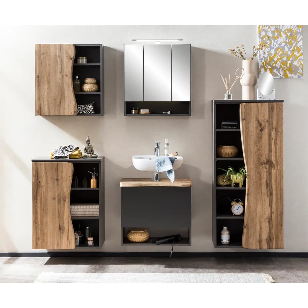 Waschbeckenunterschrank Stubach | Grau