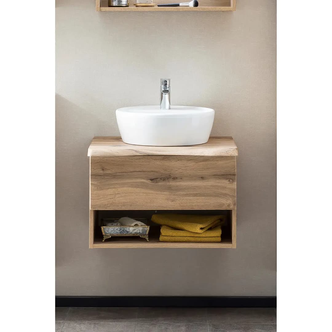 Waschtisch 61cm Braun/Wotaneiche Dekor | Braun